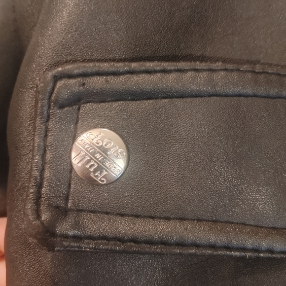 Mens Biker Style authentic leather coat - Picture 6 of 8